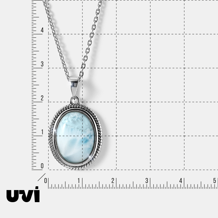 Серебряная подвеска с ларимаром