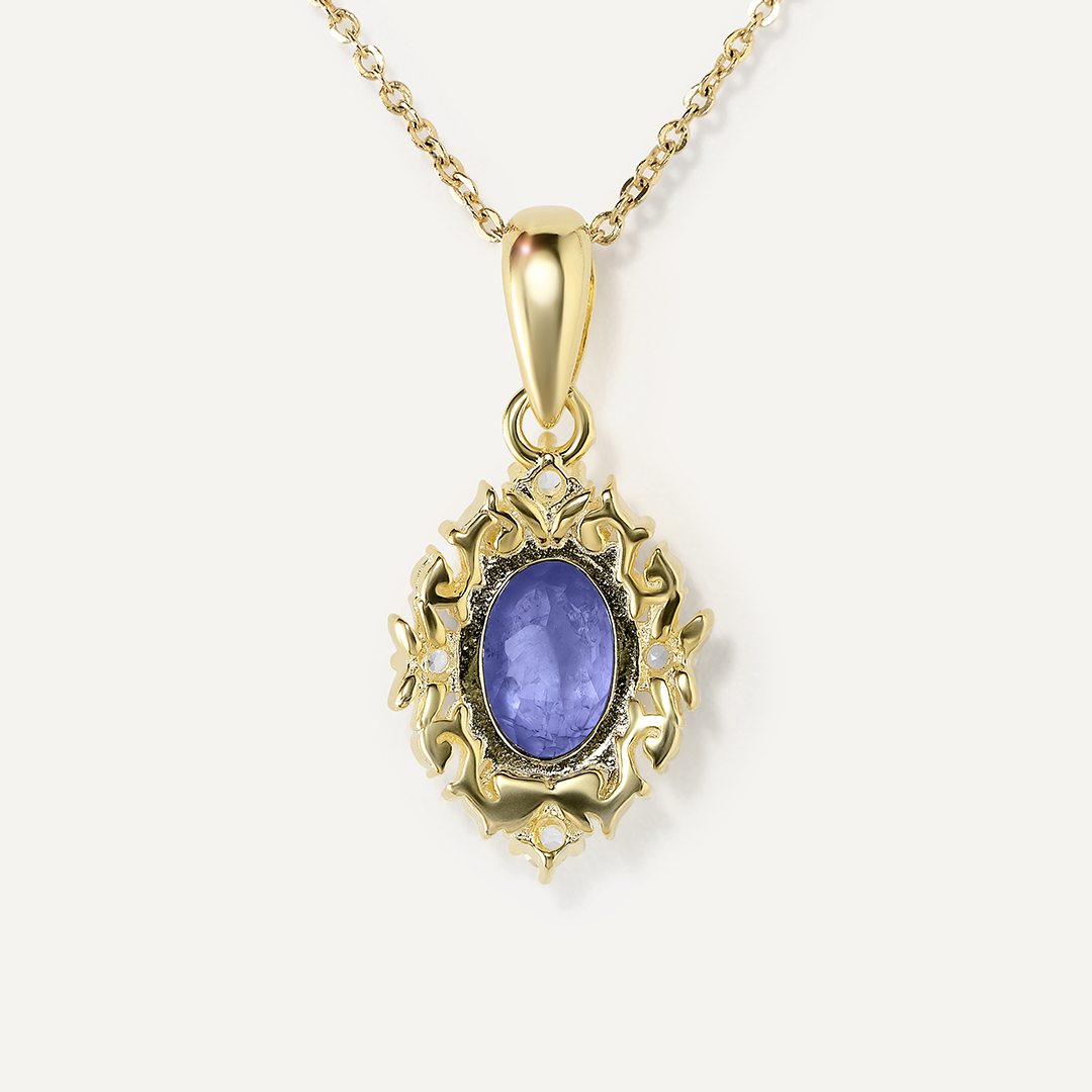 Серебряная подвеска с танзанитом