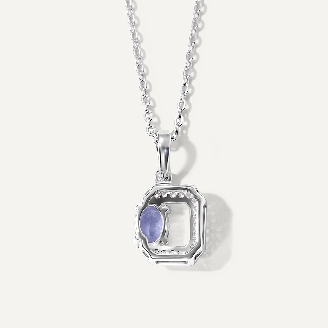 Серебряная подвеска с танзанитом