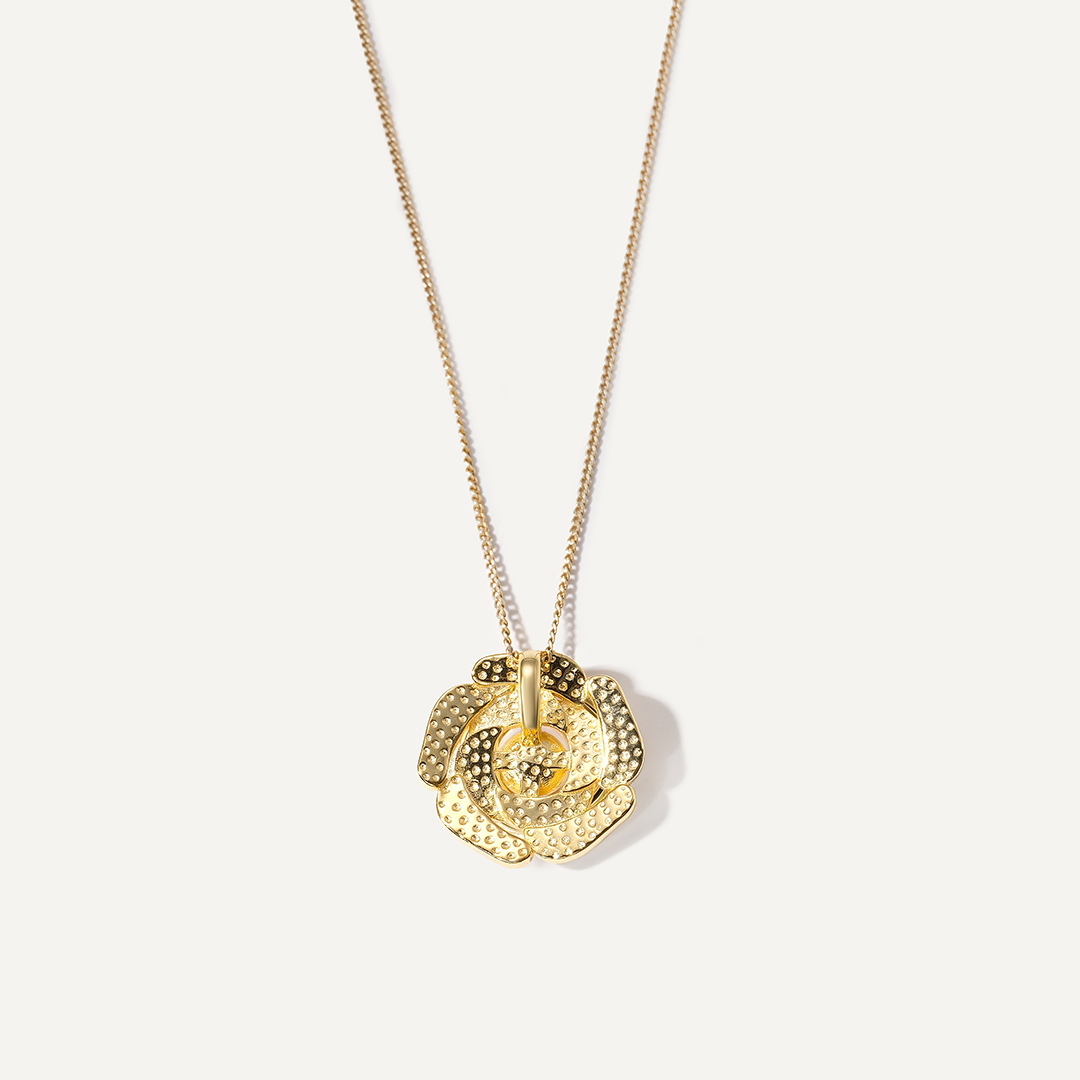 Серебряная подвеска с жемчугом "Цветок"