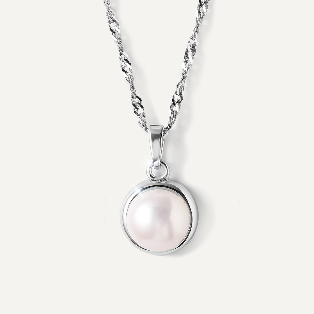 Серебряная подвеска с жемчугом