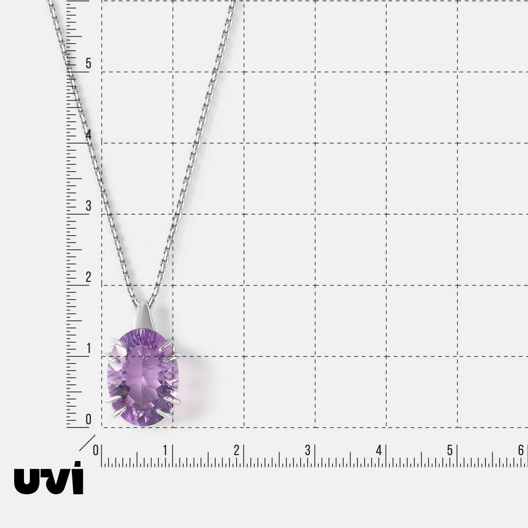 Серебряная подвеска с аметистом