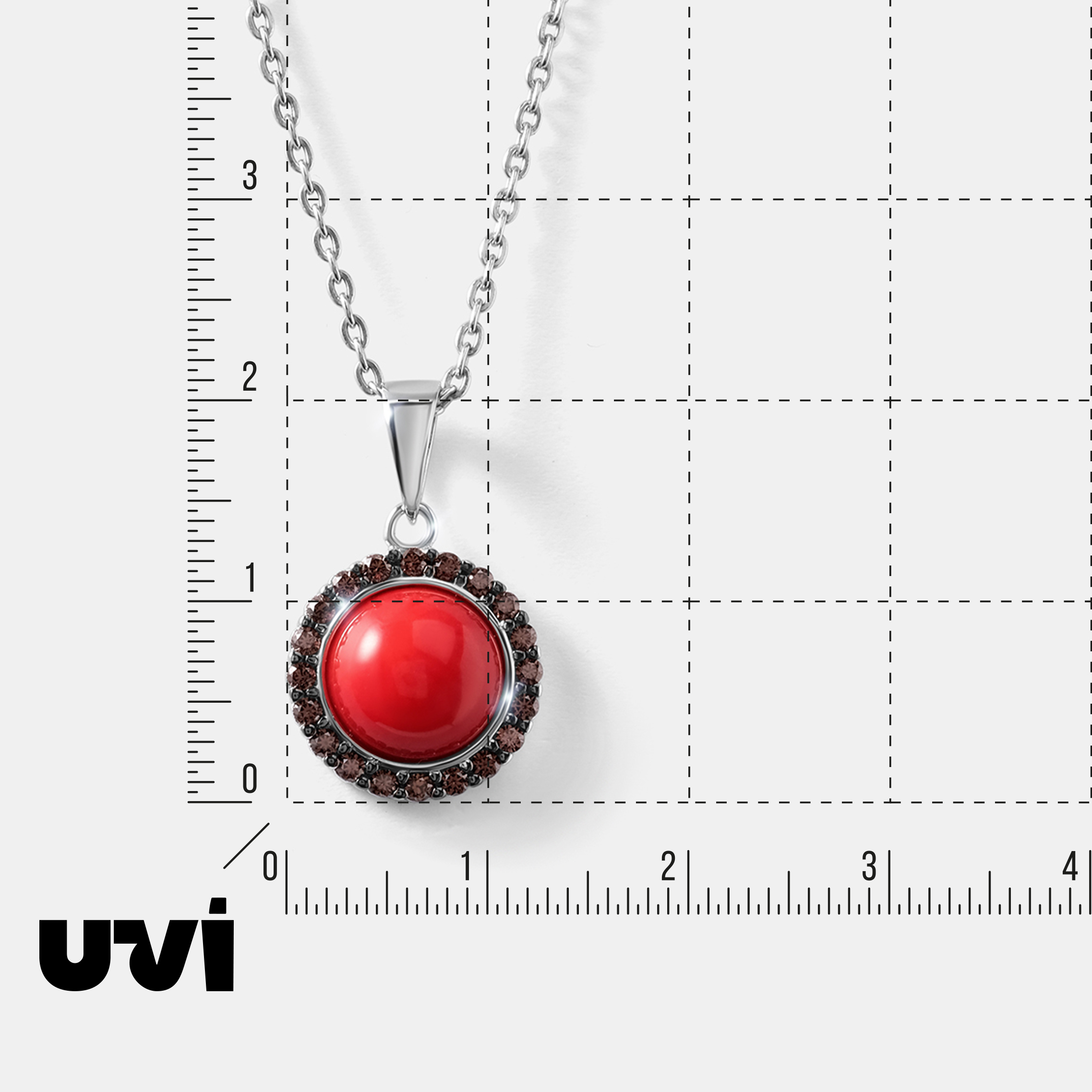 Серебряная подвеска с кораллом