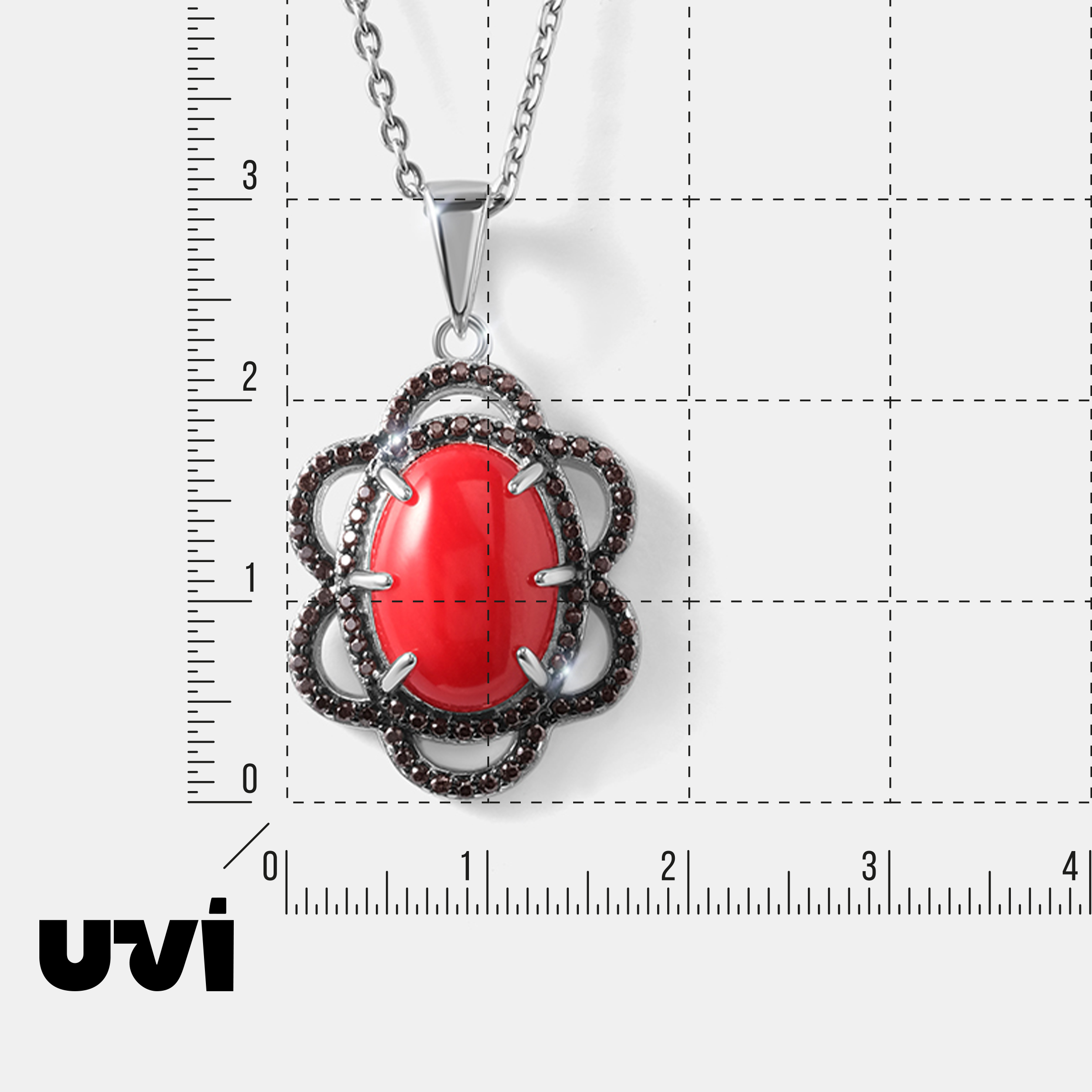 Серебряная подвеска с кораллом
