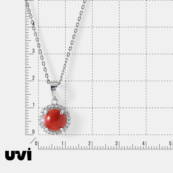 Серебряная подвеска с кораллом