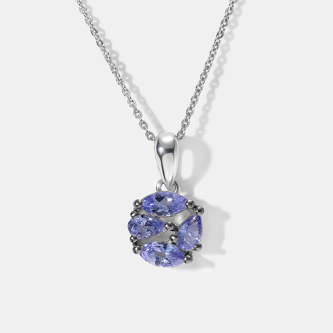 Серебряная подвеска с танзанитами