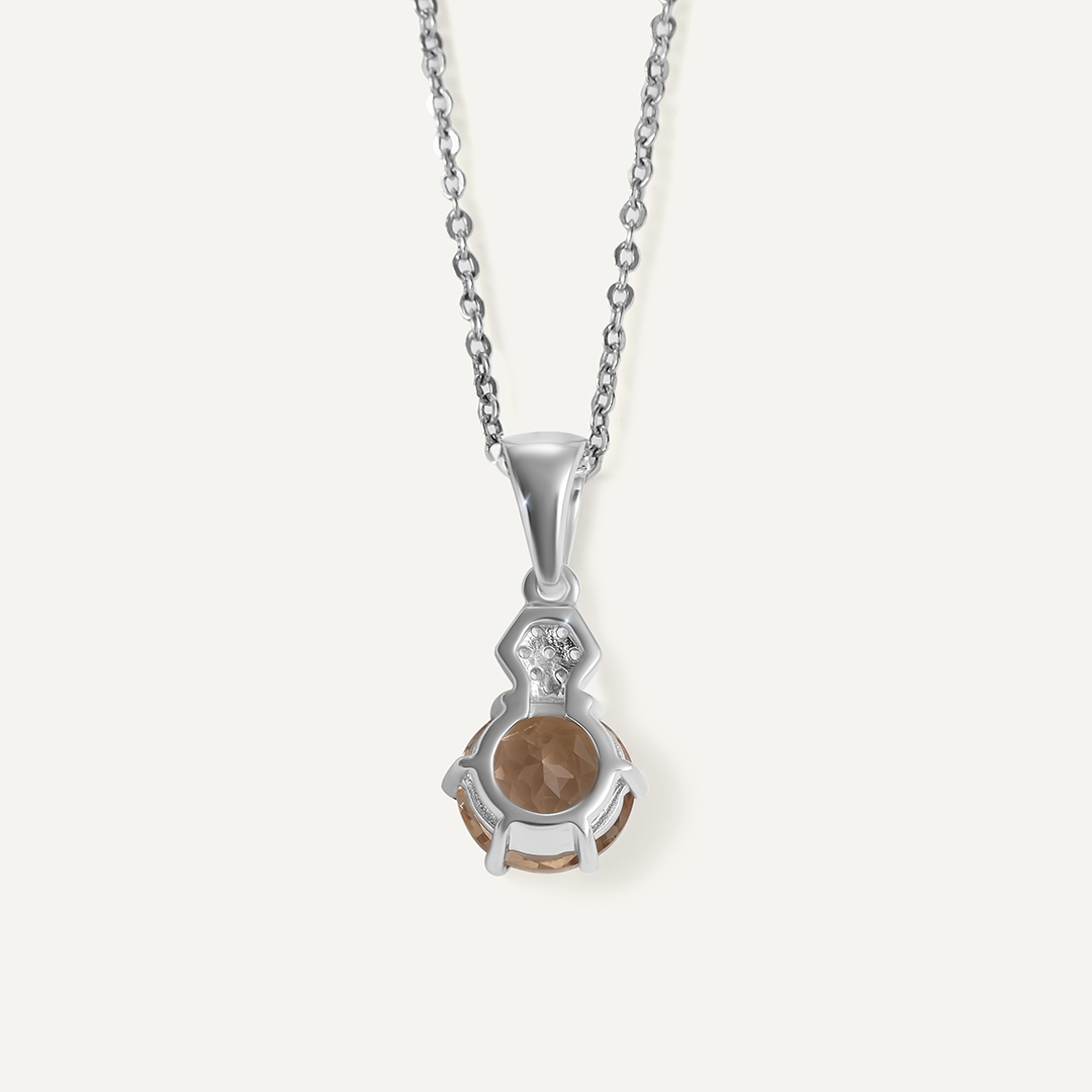 Серебряная подвеска с кварцем