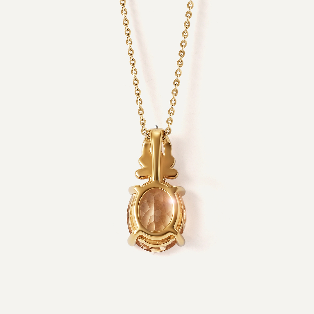 Серебряная подвеска с кварцем "Цветок"