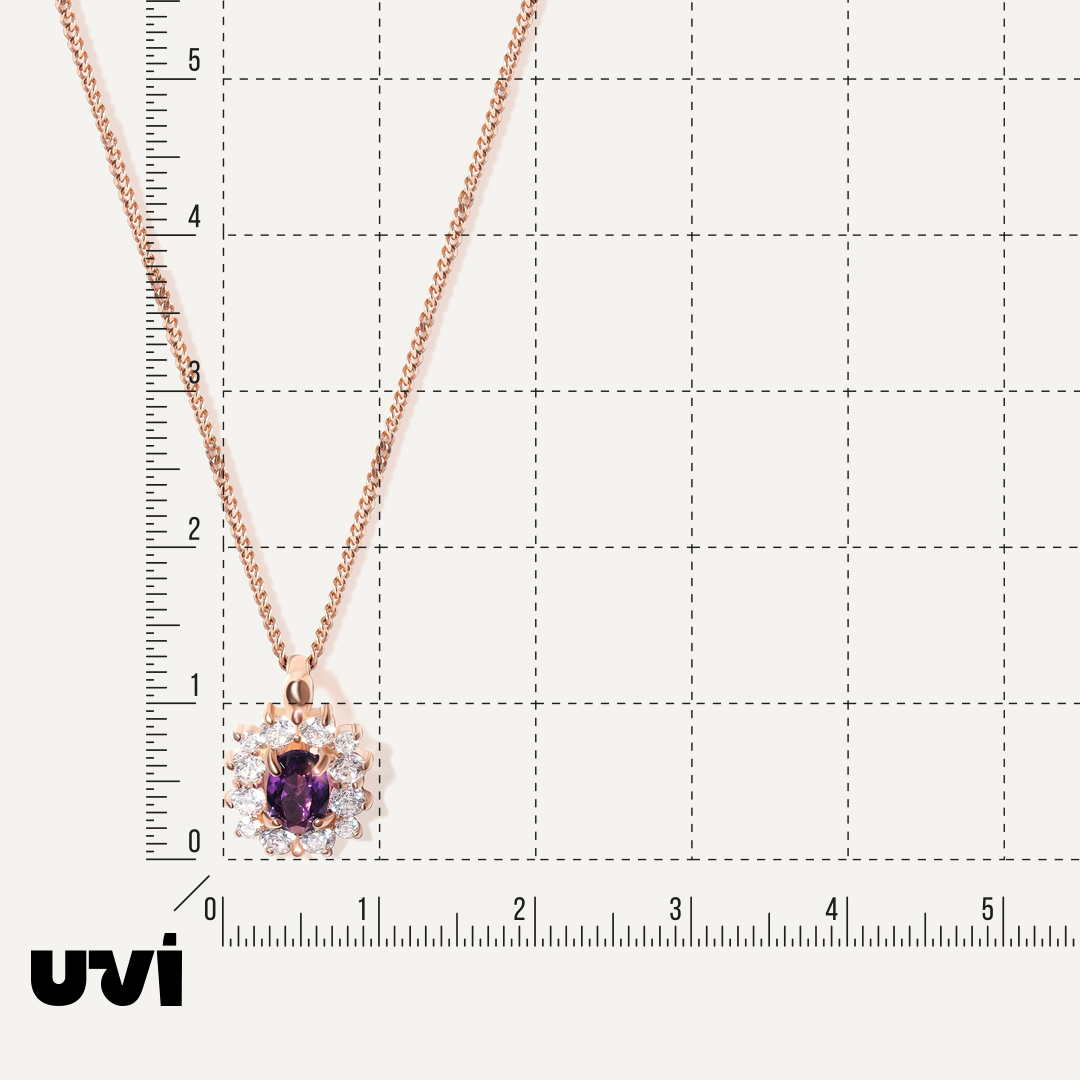 Серебряная подвеска с аметистом