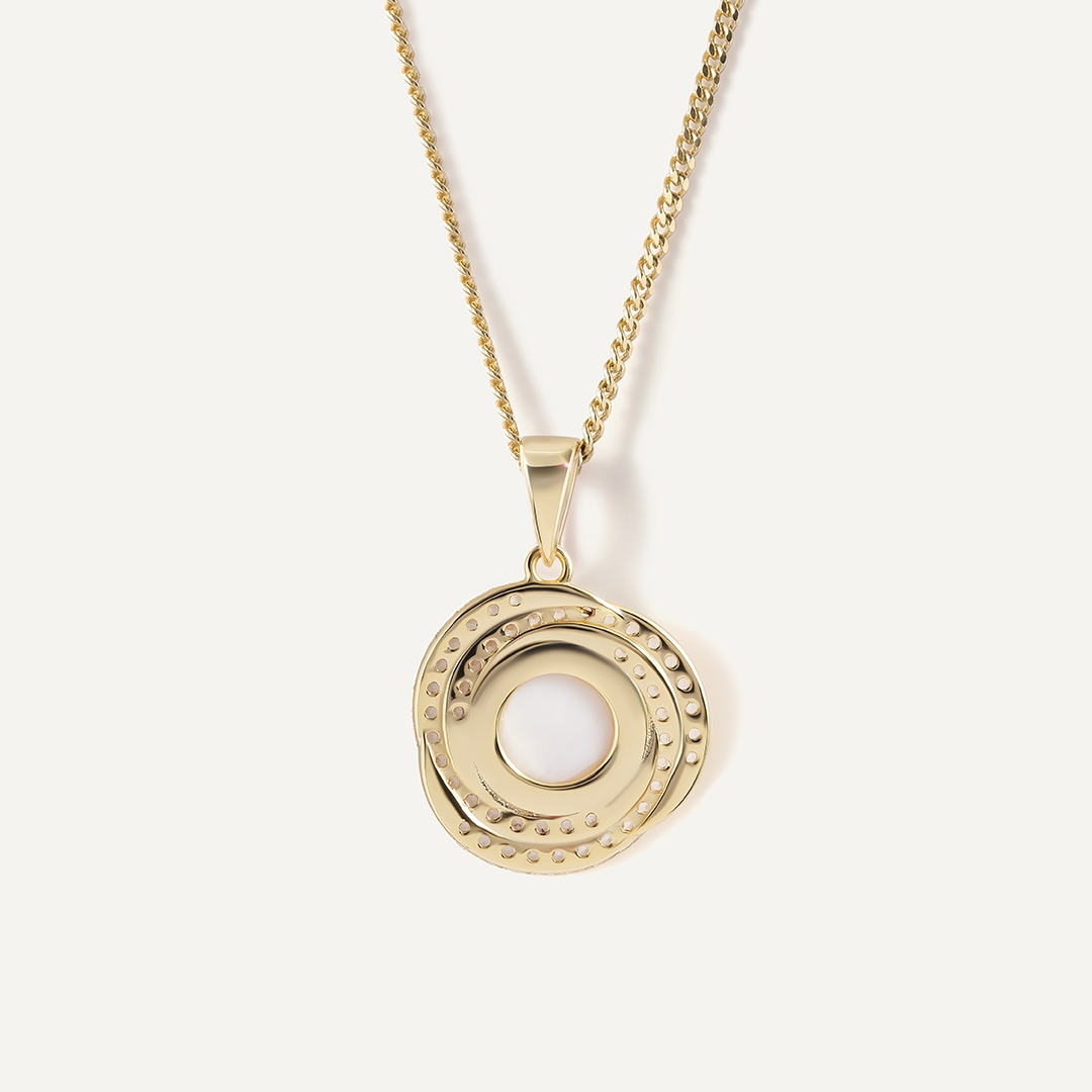 Серебряная подвеска с перламутром