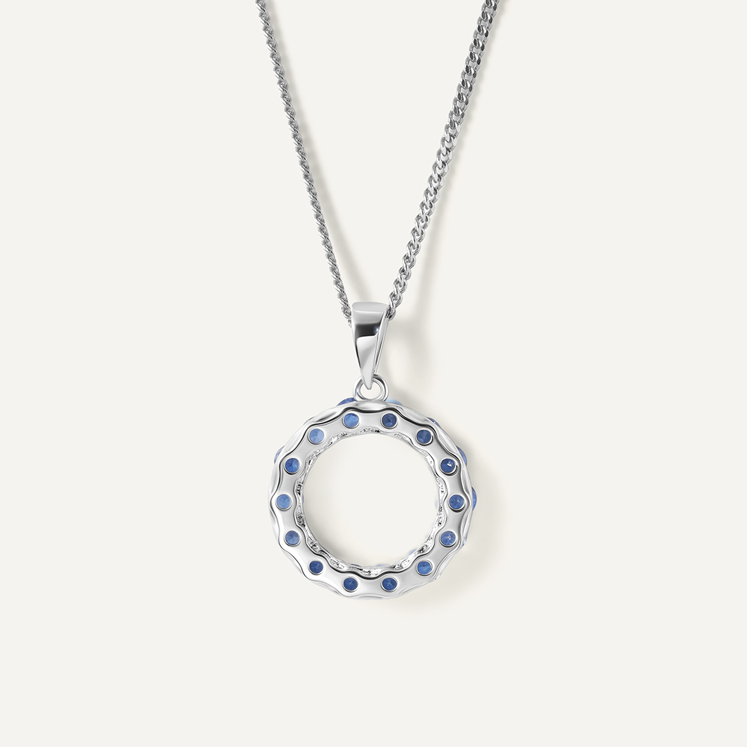 Серебряная подвеска с кианитами