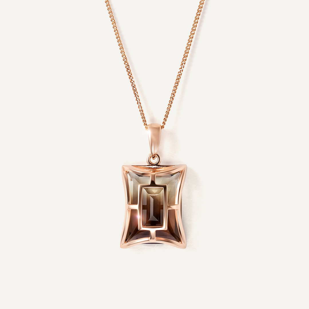 Серебряная подвеска с раухцитрином