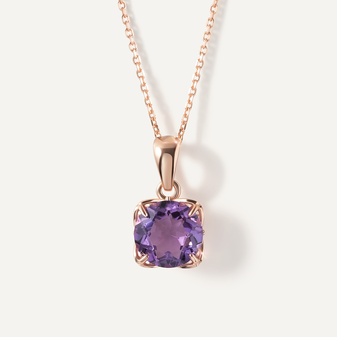 Серебряная подвеска с аметистом