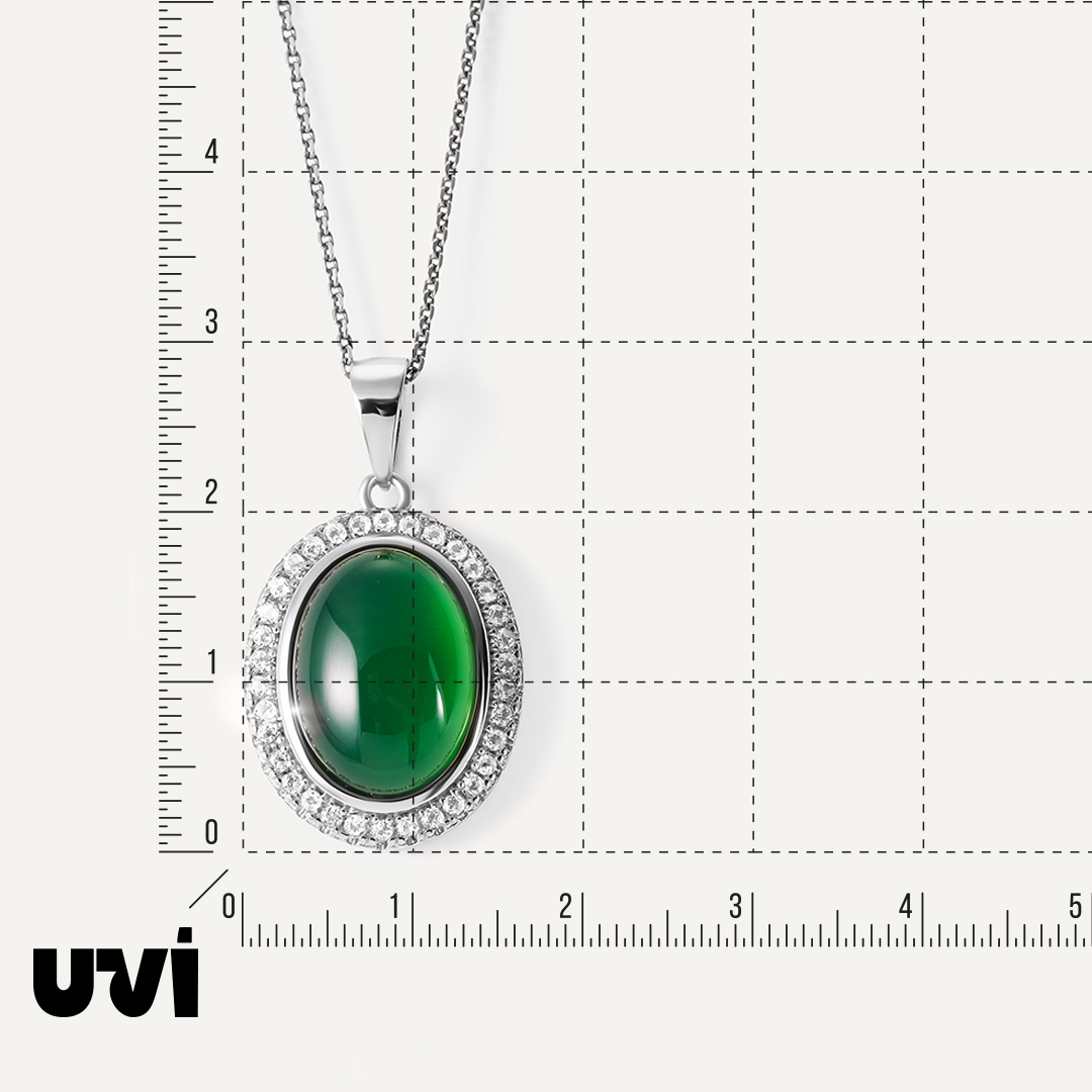 Серебряная подвеска с халцедоном