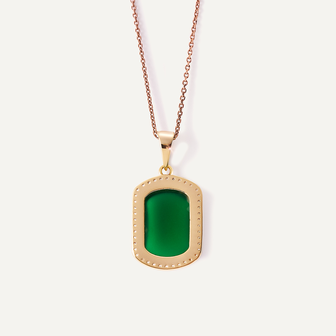 Серебряная подвеска с халцедоном