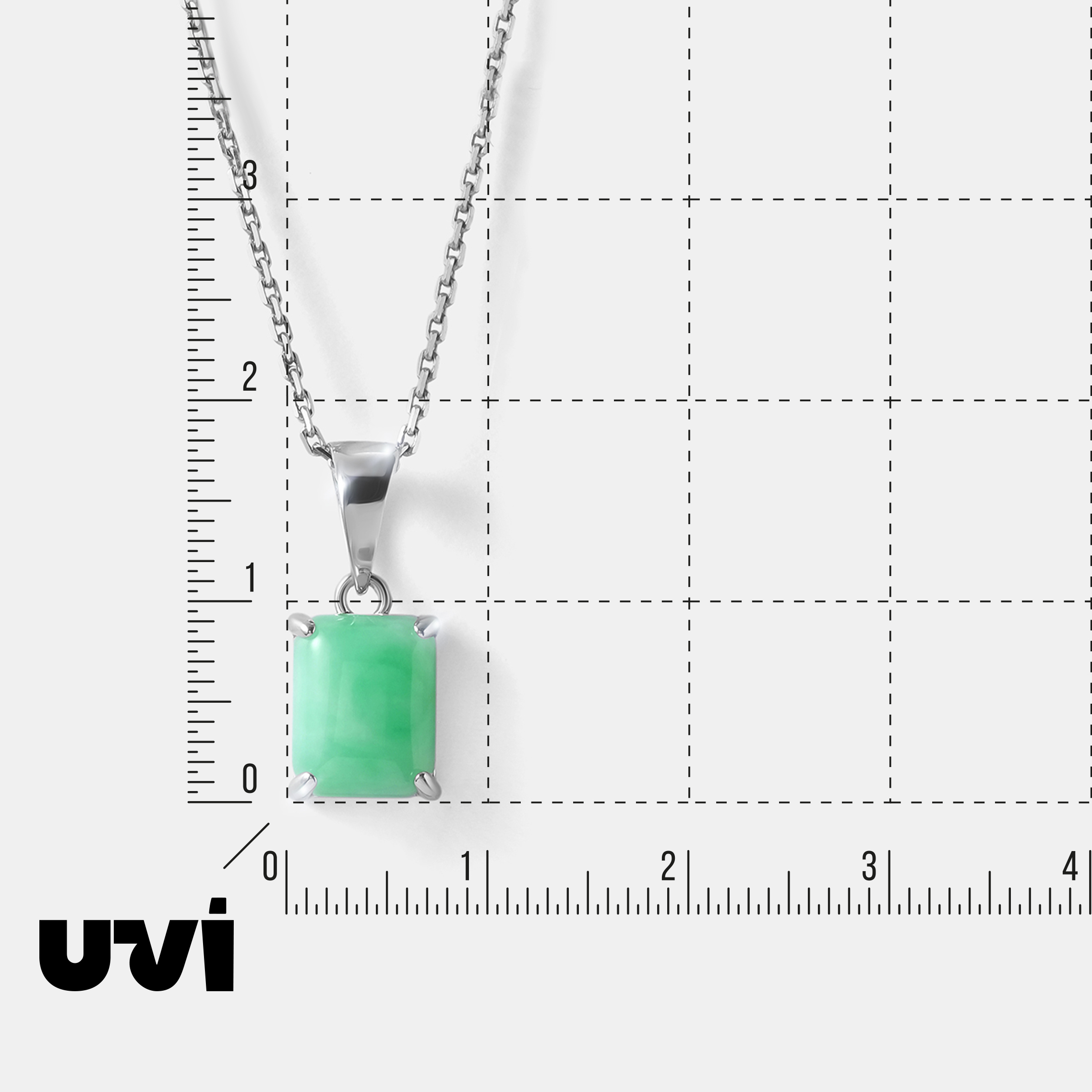 Серебряная подвеска с зеленым халцедоном