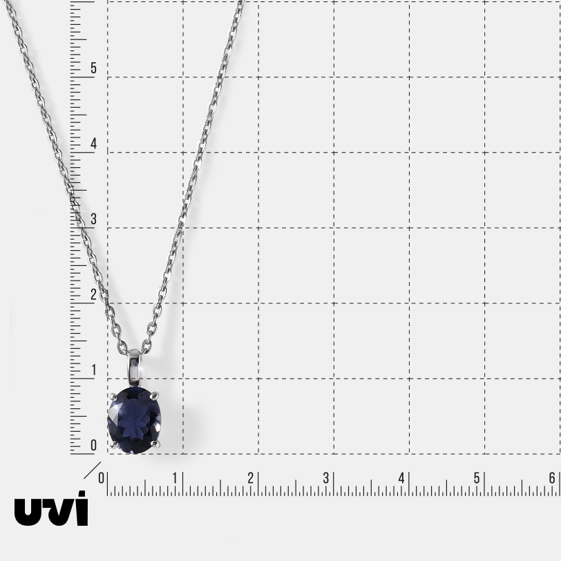 Серебряная подвеска с иолитом