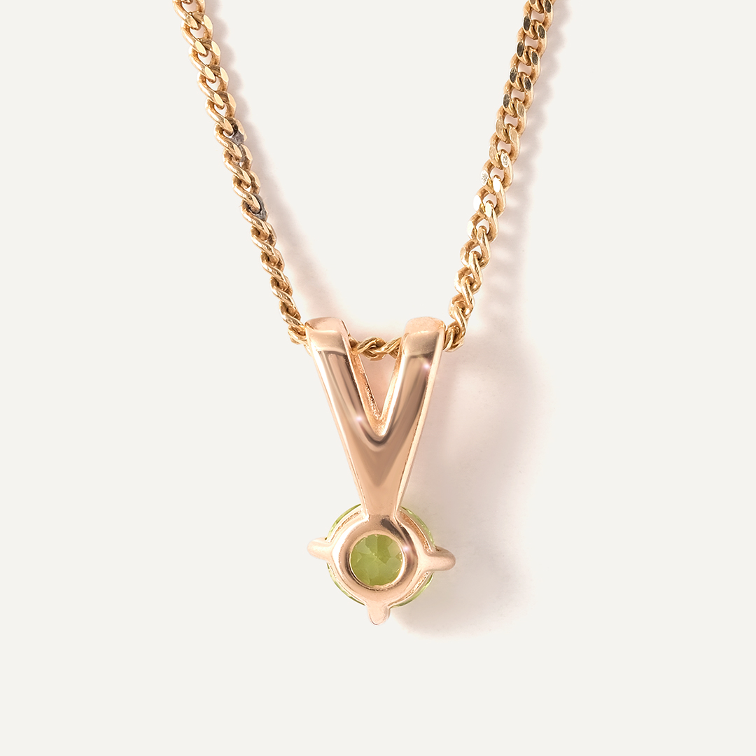 Серебряная подвеска с хризолитом