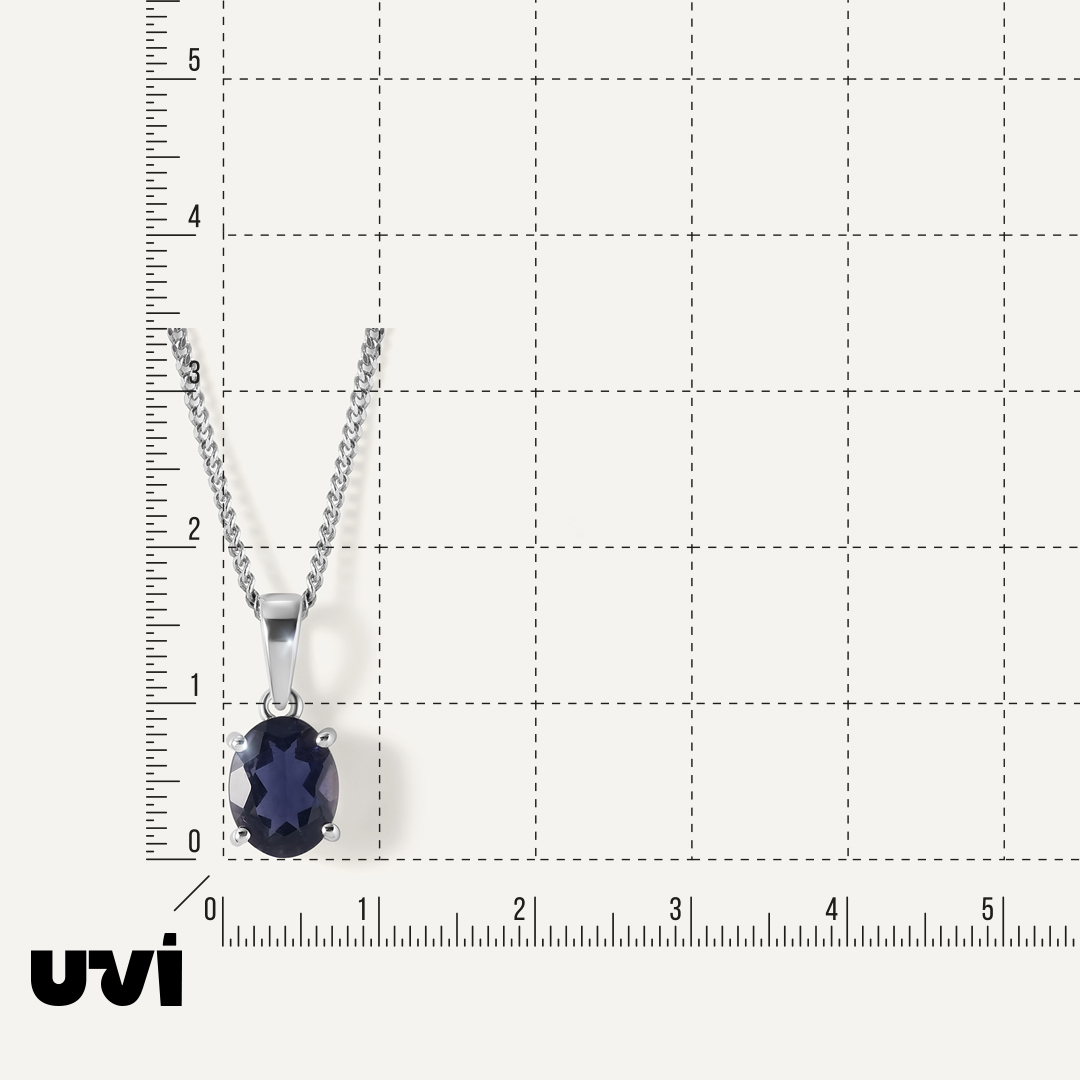 Серебряная подвеска с иолитом