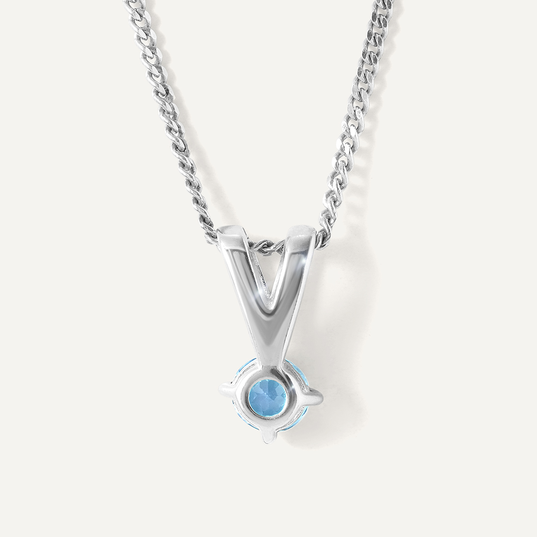 Серебряная подвеска с топазом