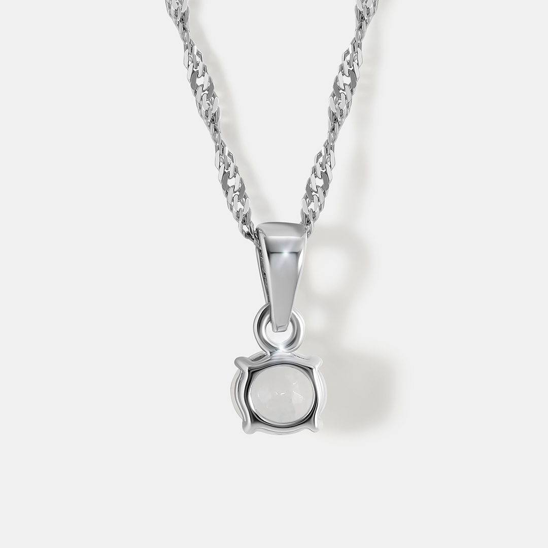 Серебряная подвеска с лунным камнем