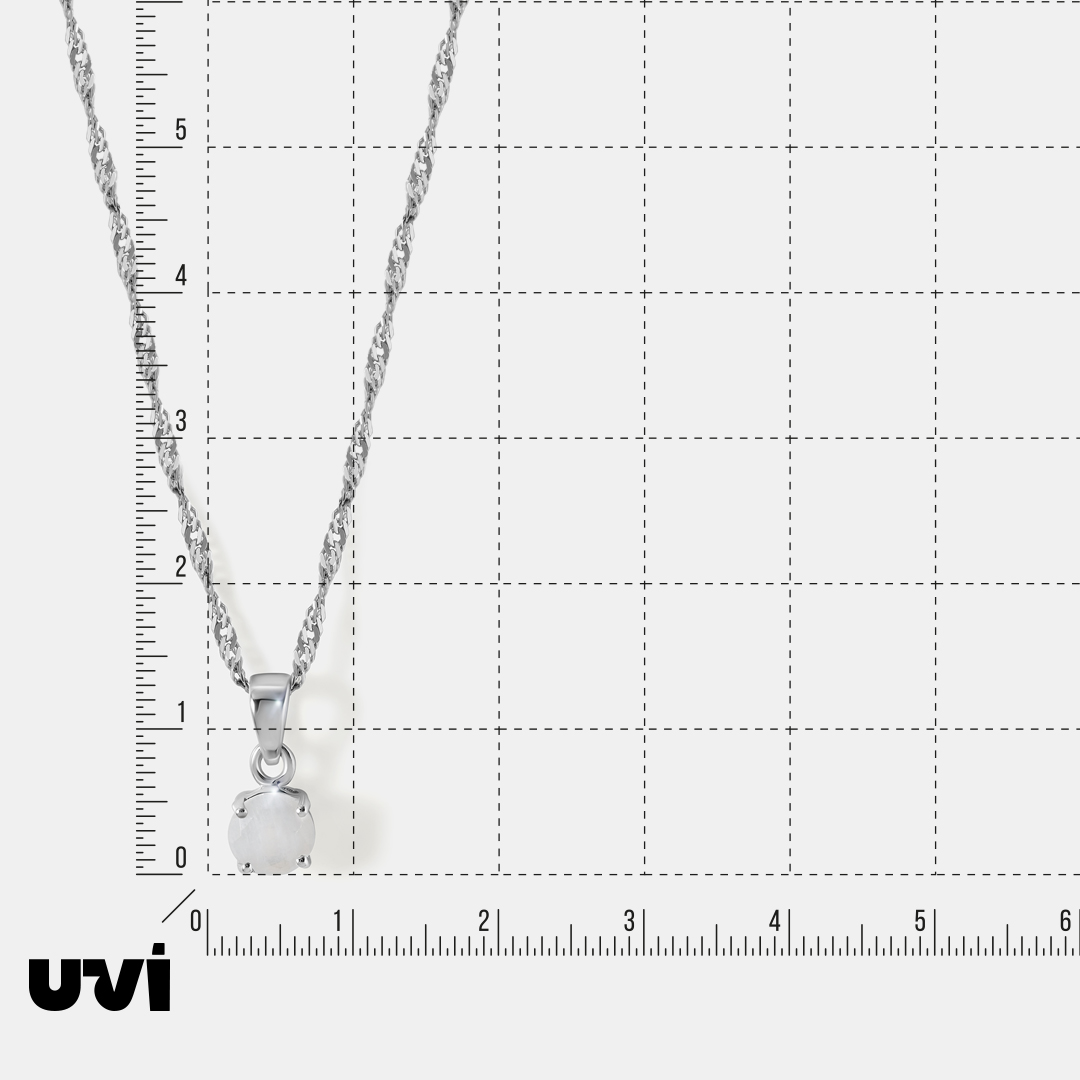 Серебряная подвеска с лунным камнем
