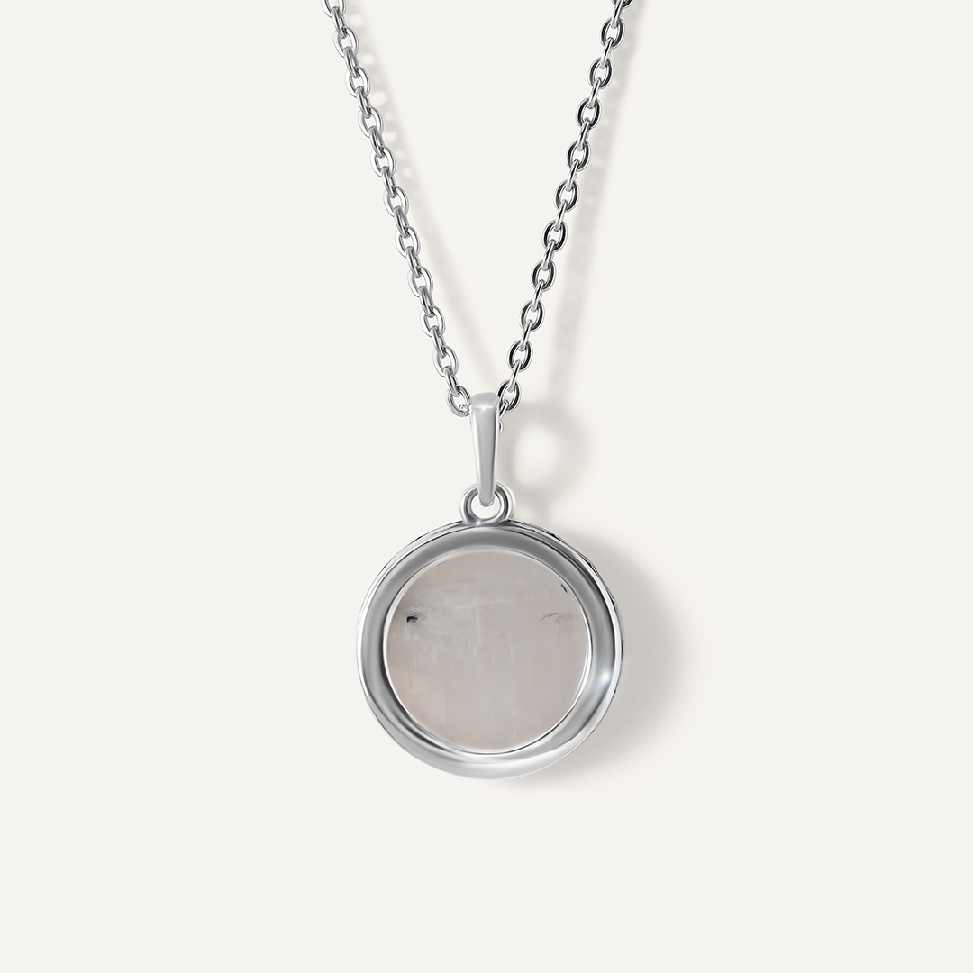 Серебряная подвеска с лунным камнем