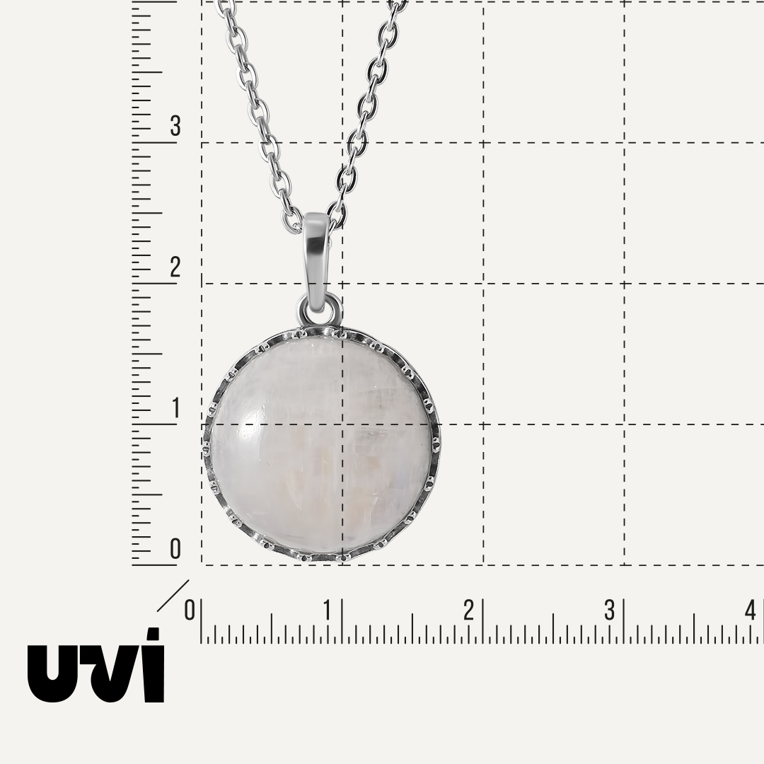 Серебряная подвеска с лунным камнем