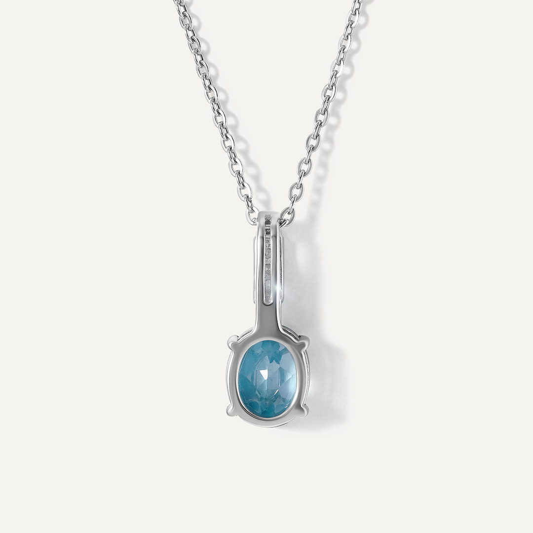 Серебряная подвеска с топазом Параиба