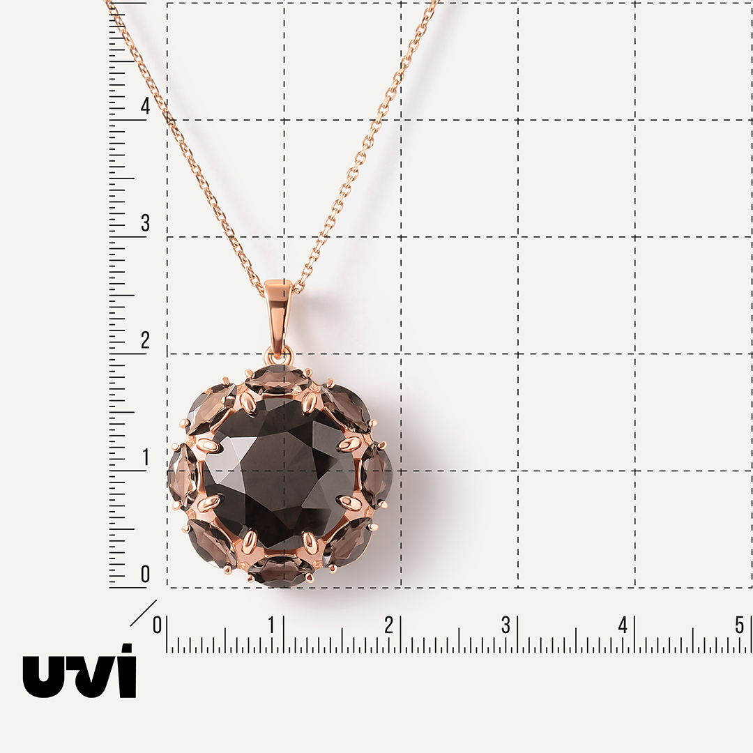 Серебряная подвеска с раухтопазами