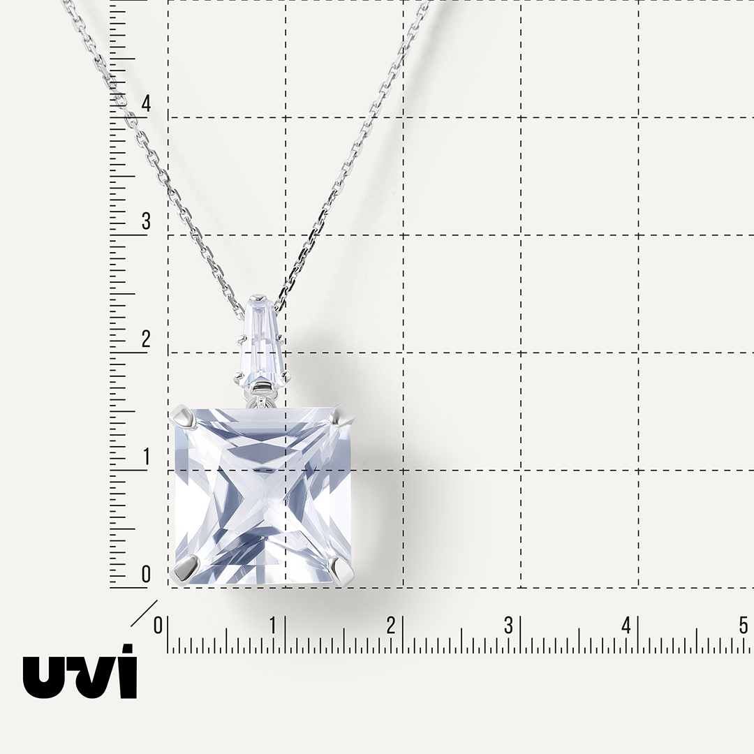 Серебряная подвеска с горным хрусталем