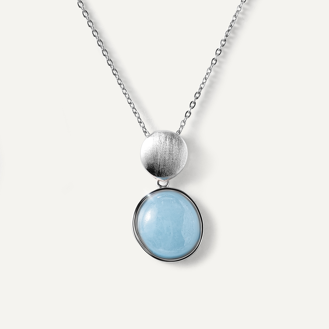 Серебряная подвеска с аквамарином