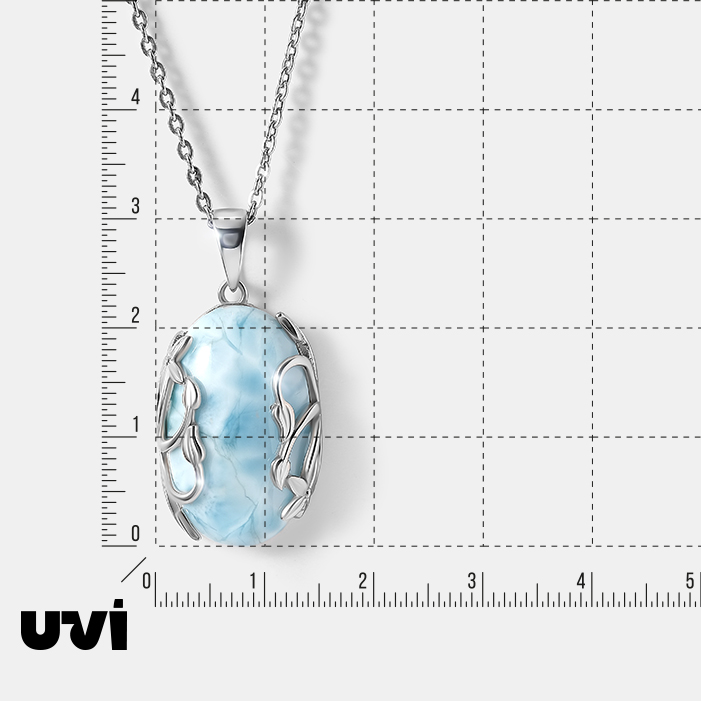 Серебряная подвеска с ларимаром