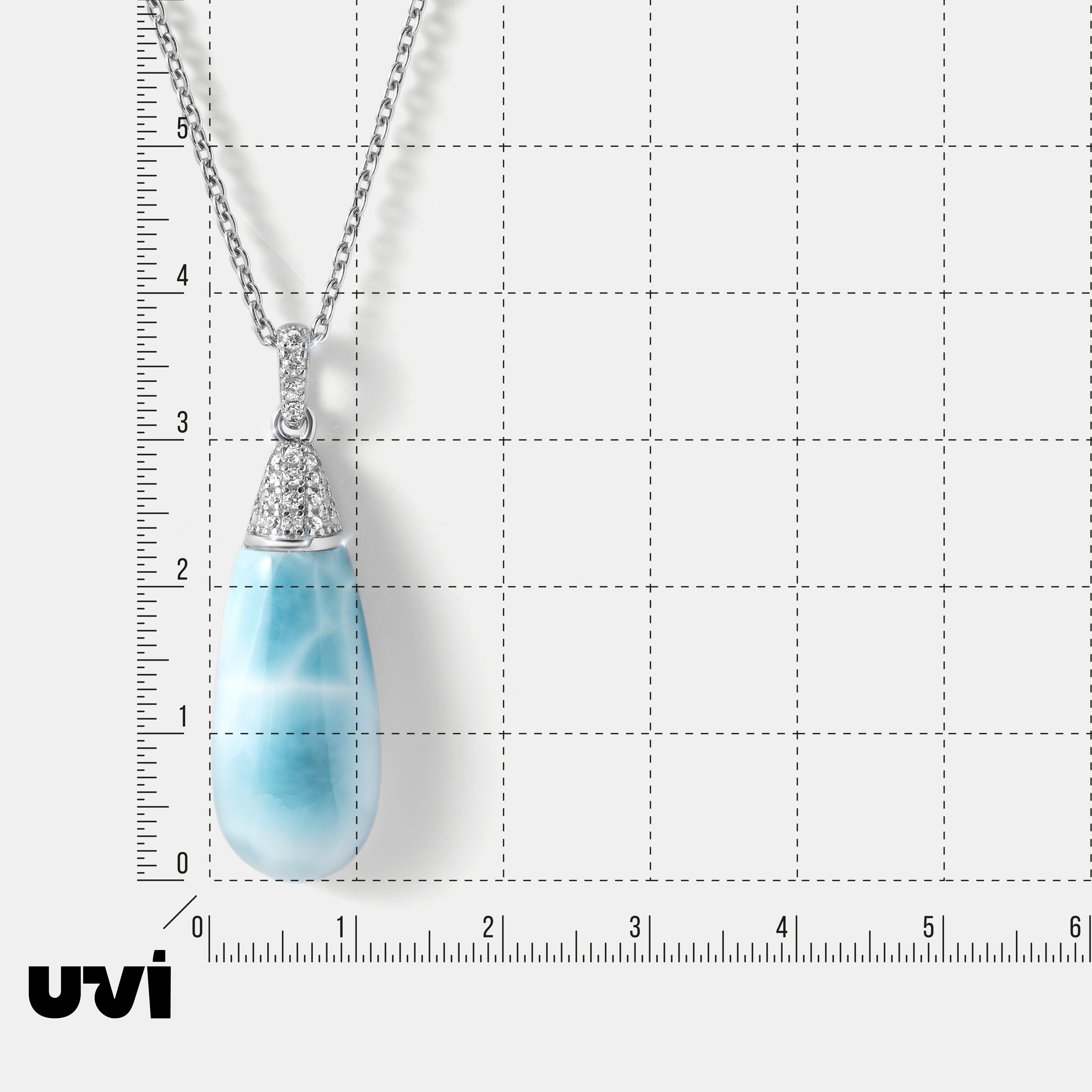 Серебряная подвеска с ларимаром