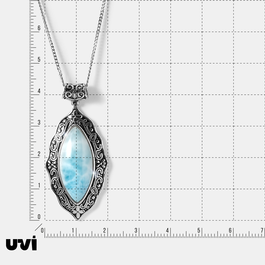 Серебряная подвеска с ларимаром