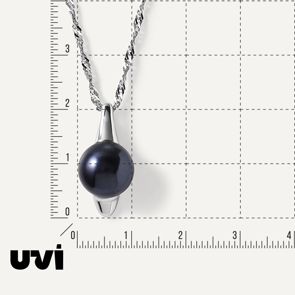 Серебряная подвеска с черным жемчугом