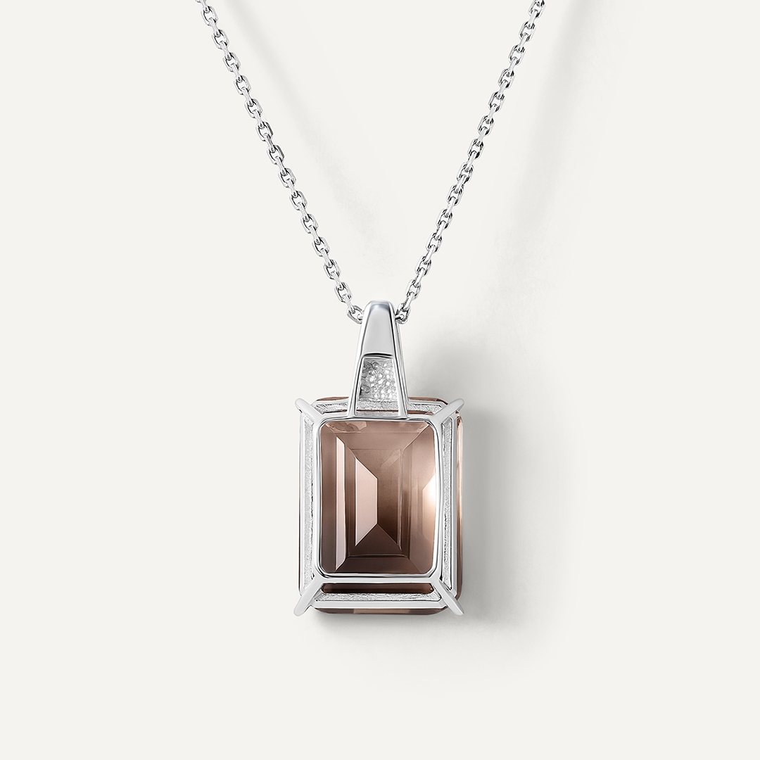 Серебряная подвеска с раухцитрином