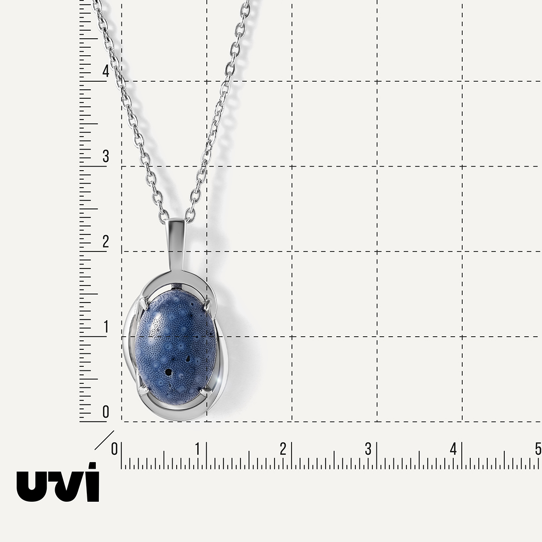 Серебряная подвеска с кораллом Акори