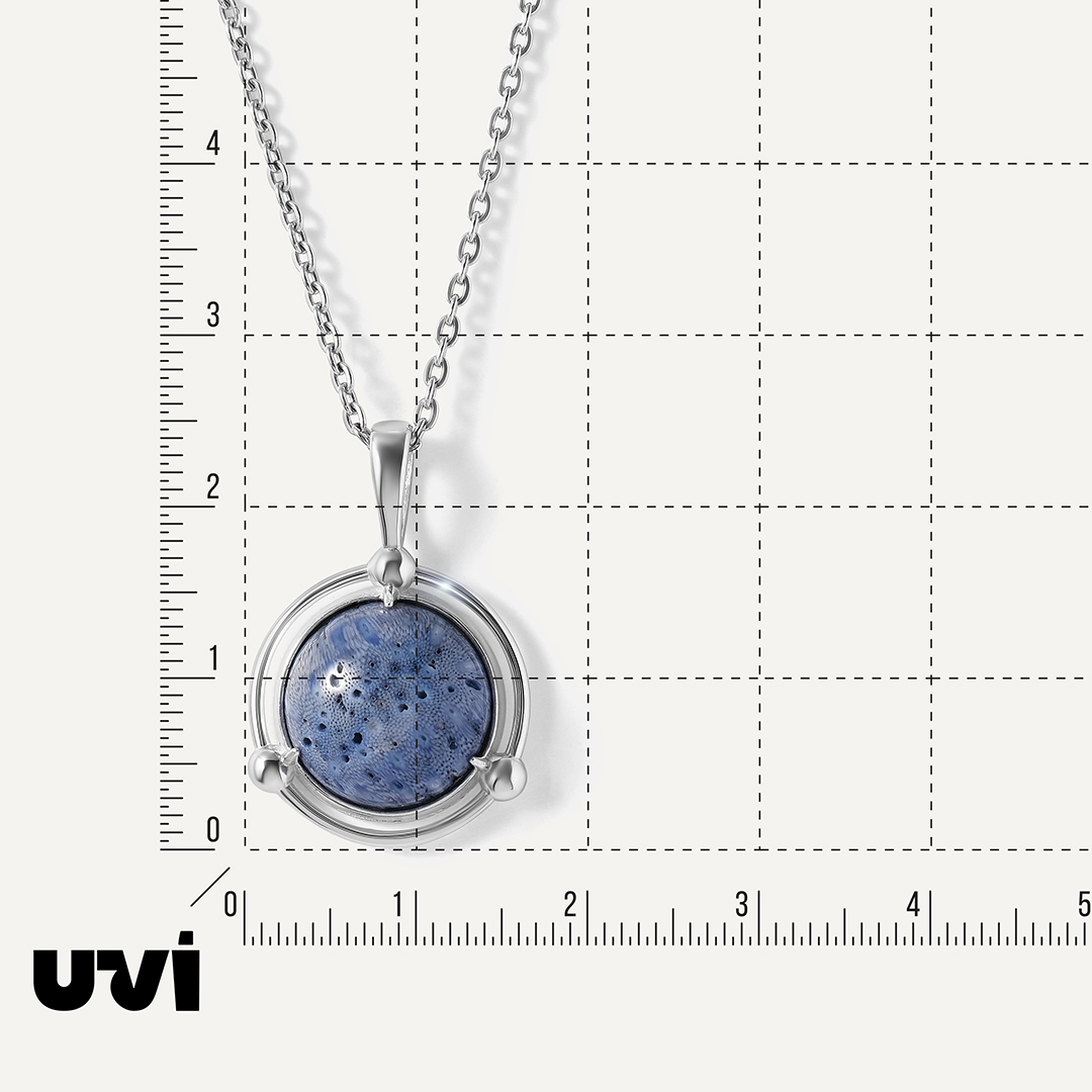 Серебряная подвеска с кораллом Акори