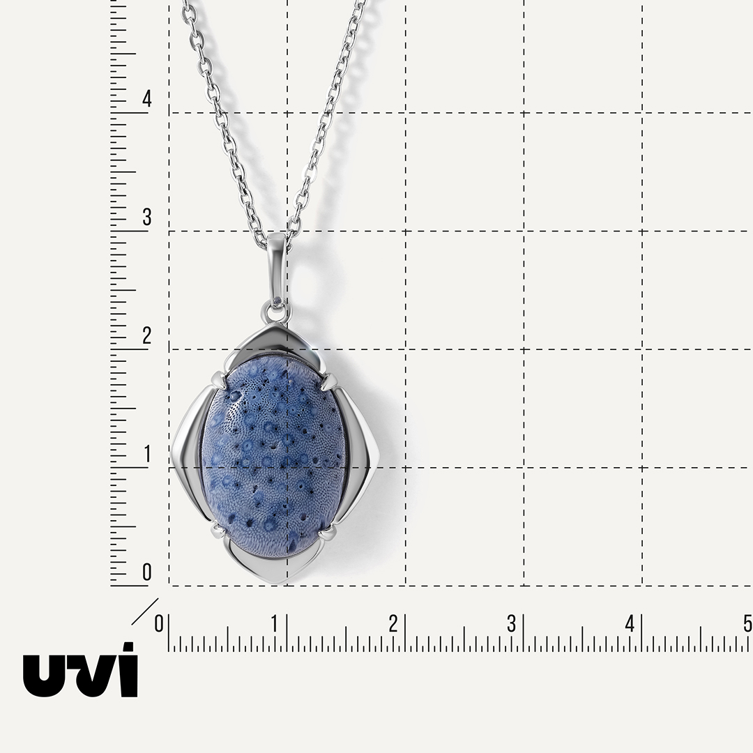 Серебряная подвеска с кораллом Акори