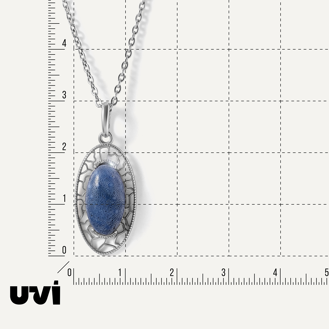Серебряная подвеска с кораллом Акори