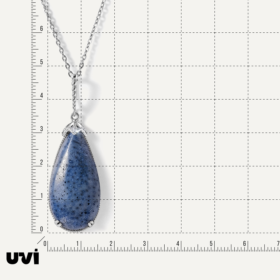 Серебряная подвеска с кораллом Акори