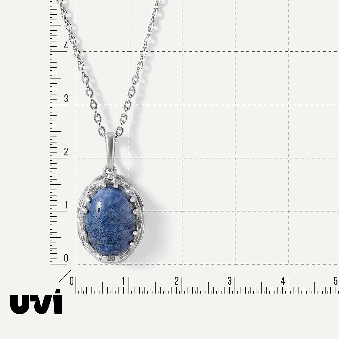 Серебряная подвеска с кораллом Акори