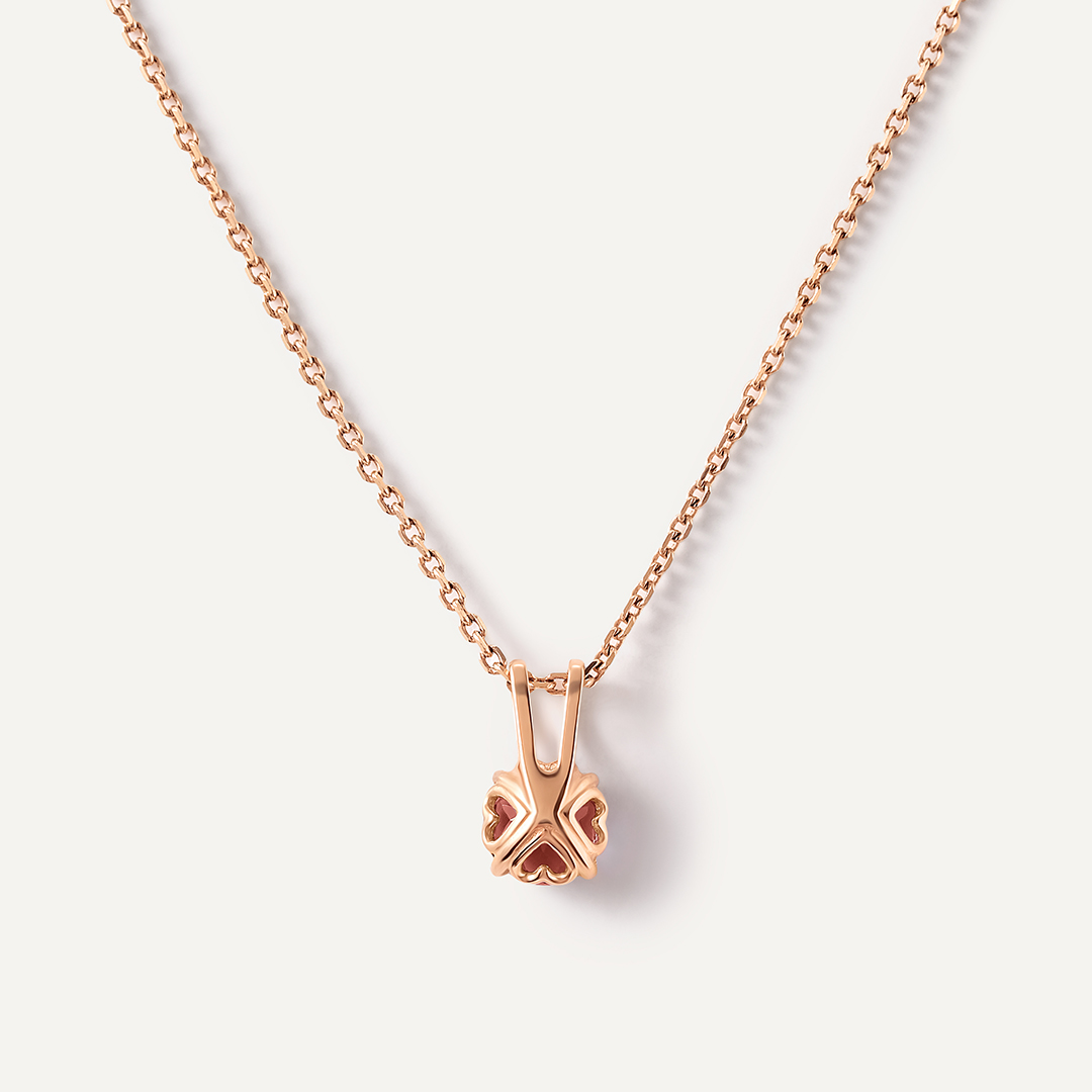 Серебряная подвеска с гранатом