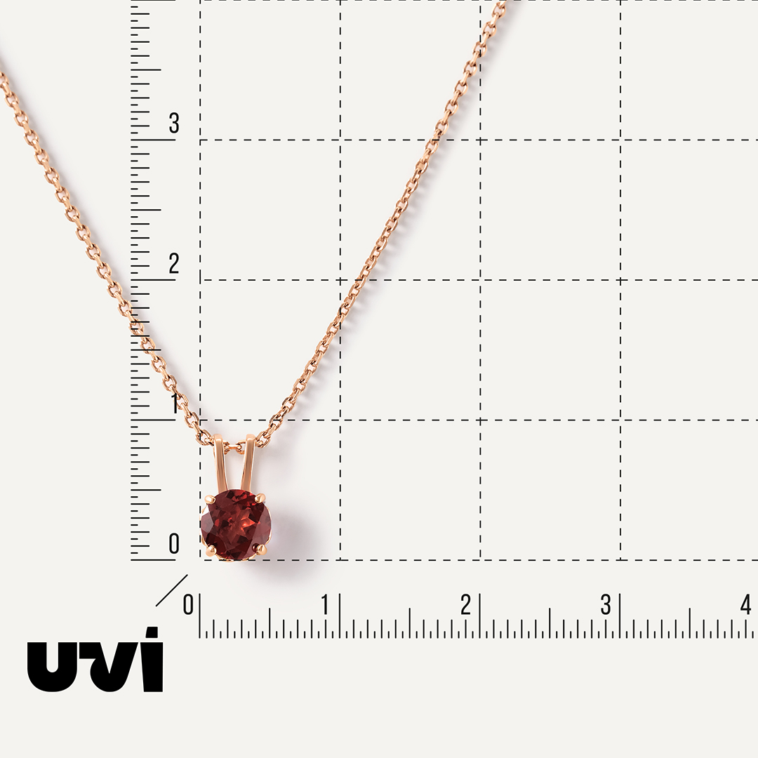 Серебряная подвеска с гранатом