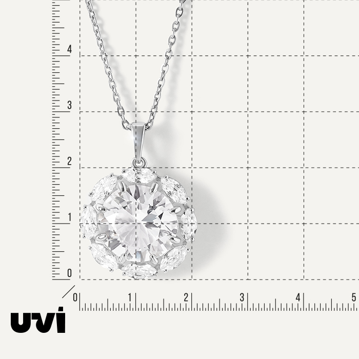 Серебряная подвеска с горным хрусталем