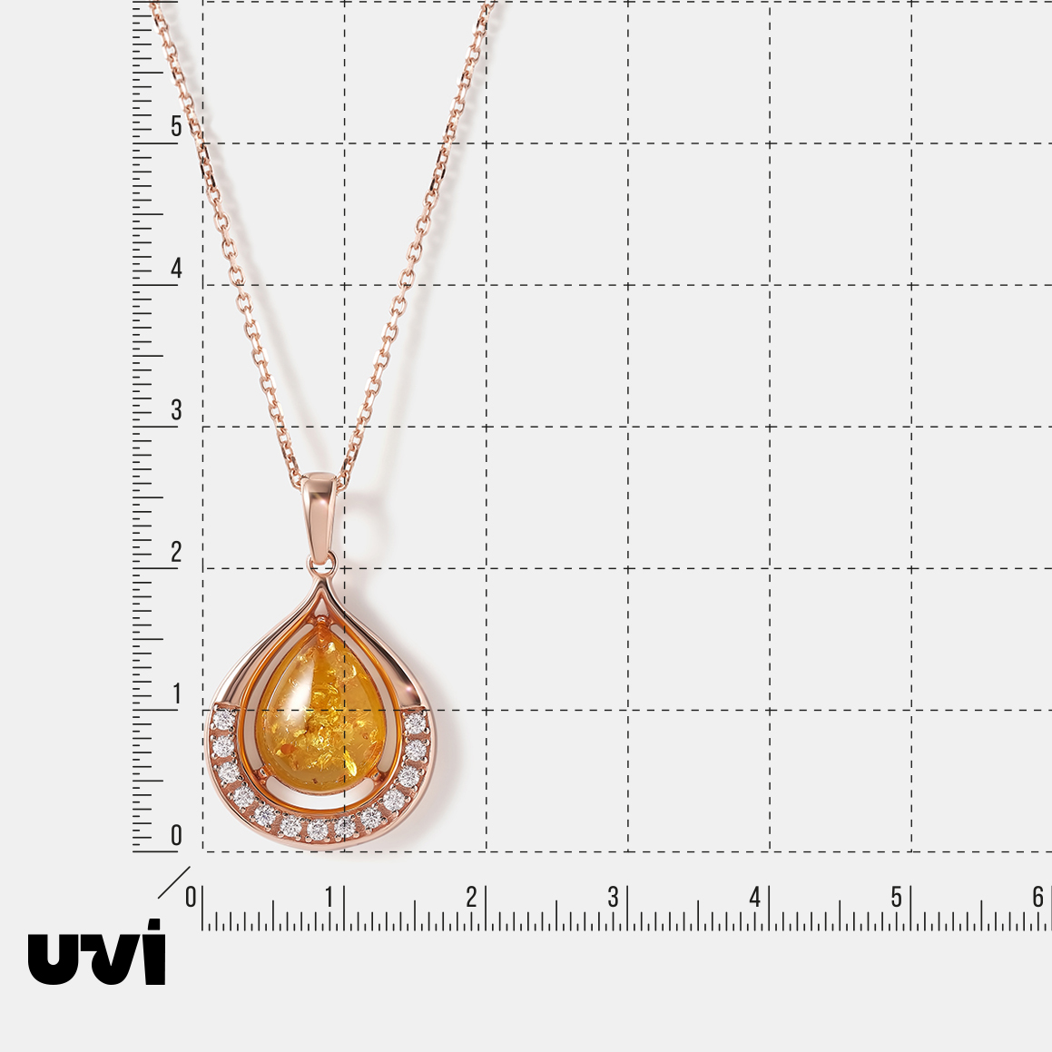 Серебряная подвеска с янтарем