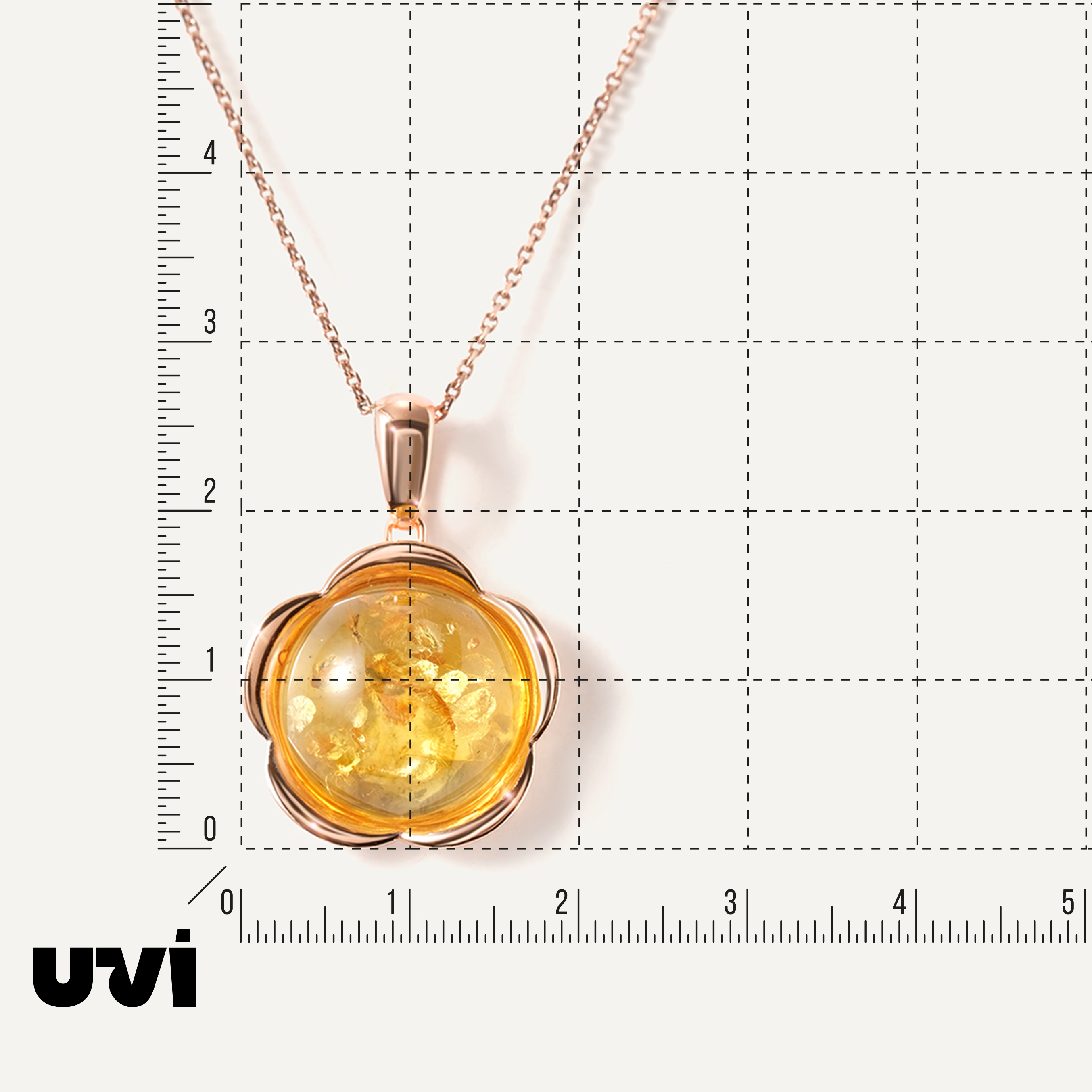 Серебряная подвеска с янтарем