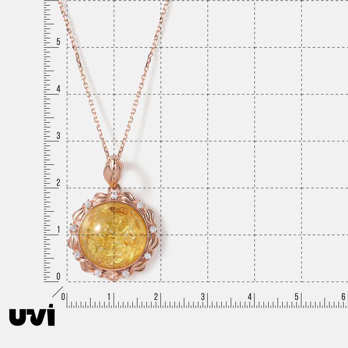 Серебряная подвеска с янтарем