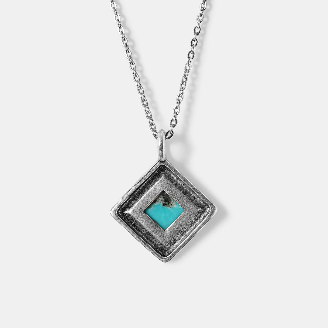 Серебряная подвеска с бирюзой